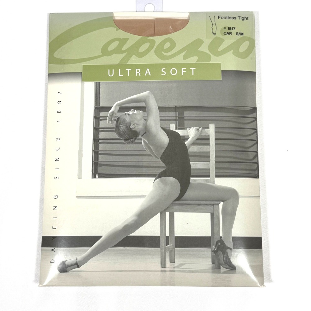 Capezio Footless Tights Women S/M Caramel Ultra Soft Matte 1817 Dancewear